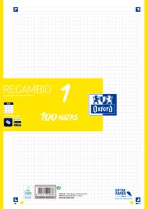 RECAMBIO OXF. A4 100h 4 TAL. CD.5 LIMA