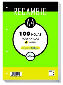 RECAMBIO PACSA A4 100h 4 TAL. CD.4
