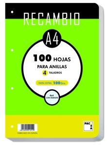 RECAM.PACSA A4 100h 4 TAL. CD.4 C.REDON.