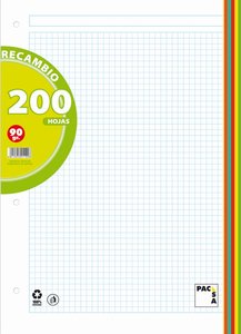 RECAMBIO PACSA A4 200h 4 TAL. 5 COL. BAN