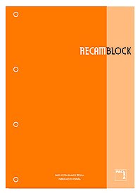 RECAMBIO PACSA A4 80h 4 TAL. CD.5 NARANJ