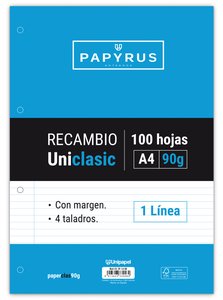RECAMBIO PAPYRUS A4 100h 4 TAL.HZ C/M
