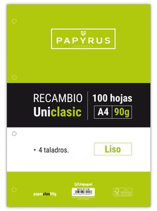 RECAMBIO PAPYRUS A4 100h 4 TAL.LISO