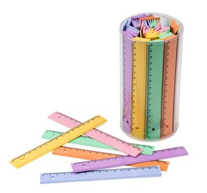 REGLAS FAIBO PLASTICO PASTEL 16cm B/100