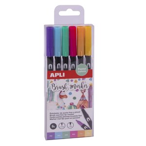 ROTUL.APLI DOBLE PUNTA PINCEL PASTEL E.6