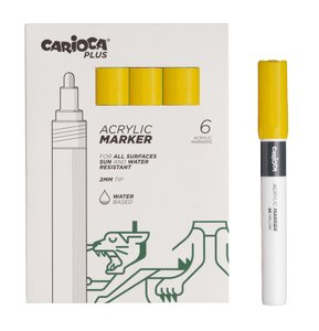 ROTUL.ACRILICO CARIOCA PLUS CAJA 6 AMARI