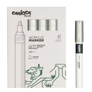 ROTUL.ACRILICO CARIOCA PLUS CAJA 6 PLATA