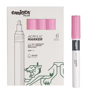 ROTUL.ACRILICO CARIOCA PLUS CAJA 6 ROSA