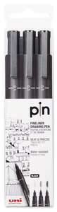 ROTUL.UNI PIN CALIBRADO NEGRO B/3