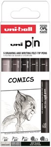 ROTUL.UNI PIN CALIBRADO COMICS C/5