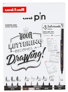 ROTUL.UNI PIN CALIBRADO LETTERING C/8
