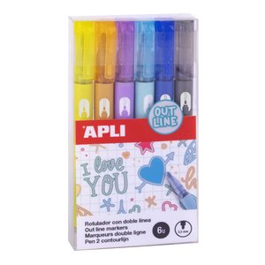 ROTUL.APLI METAL. OUTLINER C/6 SURT