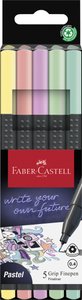 ROTULADOR FABER GRIP FINEPEN PACK 5 PAST