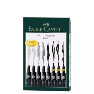 ROTUL.FABER PITT NEGRO ESTUCHE DE 8