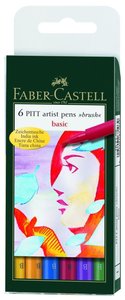 ROTULADOR FABER CASTELL PITT PEN B/6