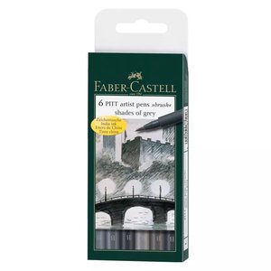 ROTULADOR FABER CASTELL PITT PEN B/6