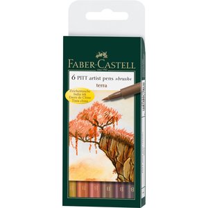ROTULADOR FABER CASTELL PITT PEN B/6
