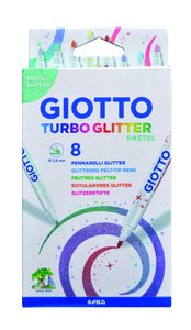 ROTUL.GIOTTO TURBO GLITTER PASTEL C/8