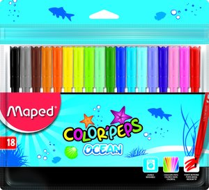 ROTUL.MAPED COLOR´PEPS OCEAN ESTUCHE 18
