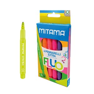ROTULADOR MITAMA SUPER FLUO CAJA 6
