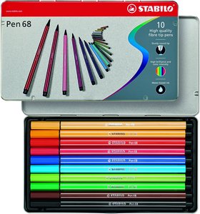 ROTULADOR STABILO PEN  68  CJ.METAL D/10