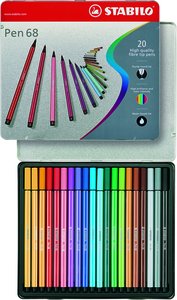 ROTUL.STABILO PEN 68 CAJA METALICA de 20