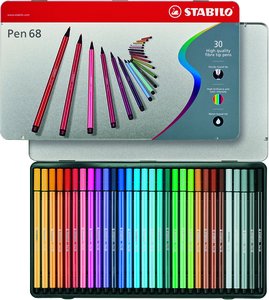ROTUL.STABILO PEN 68 CAJA METALICA de 30