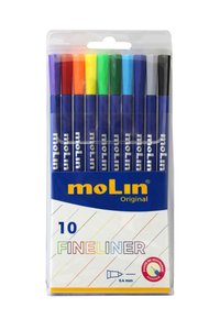 ROTULADOR MOLIN FINELINER 0,4mm 10 COL