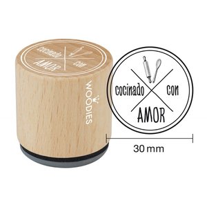SELLO COLOP WOODIES COCINA AMOR 1