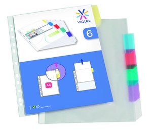SEPARADORES VIQUEL A4 6 ps./fundas PERS.