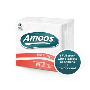 SERVILLETA PAPEL AMOOS 33x33 PAQ.90