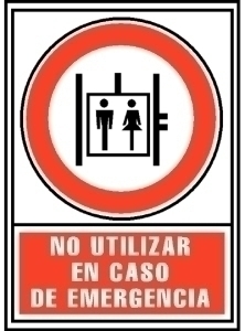SEÑAL NO UTILIZAR EN CASO DE EMERGENCIA