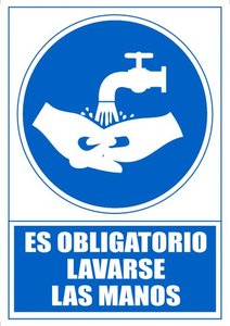 SEÑAL ES OBLIGATORIO LAVARSE MANOS