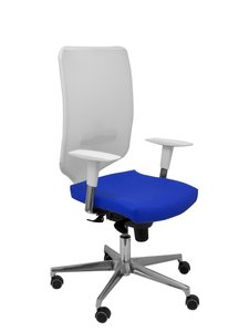 SILLA PIQUERAS OSSA BLANCA SIMILPIEL AZU