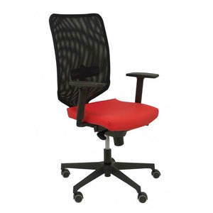 SILLA PIQUERAS OSSA NEGRA SIMILPIEL ROJO