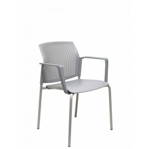 SILLA PIQUERAS SEGE CONF.PVC GRIS P/4