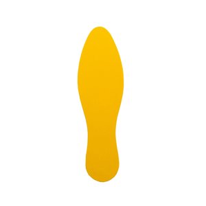 SIMBOLO ADH. FORMA  HUELLA  AMARILLO B/1