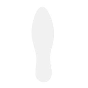 SIMBOLO ADH. FORMA  HUELLA  BLANCO B/10