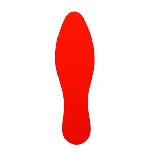 SIMBOLO ADH. FORMA  HUELLA  ROJO B/10