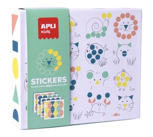 STICKERS GAME CAJA CARTON ANIMALES