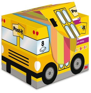 TACO NOTAS POST-IT PACK AUTOBUS 8x90h