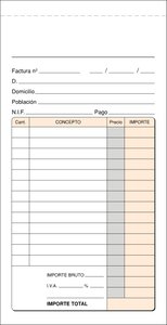 TALONARIO FACTURAS 3 FOLIO NAT. DUP LOAN