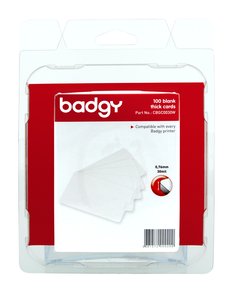TARJETA BADGY PVC BLANCA 0,76 100 UD