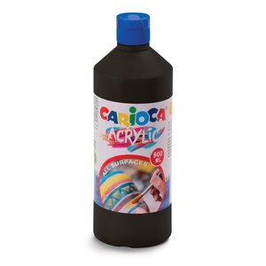 TEMPERA CARIOCA ACR.LIQ.500ml NEGRO