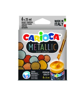 TEMPERA CARIOCA METALLIC C/6