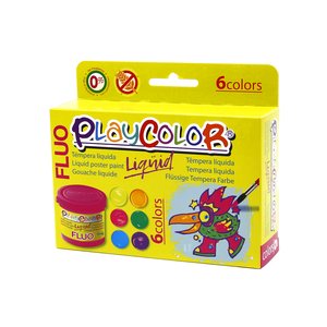 TEMPERA PLAYCOLOR 40ml FLUO ESTUCHE 6