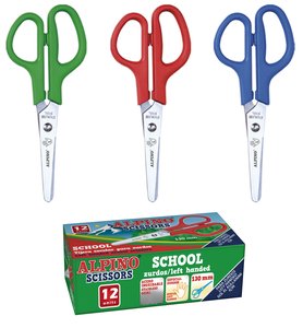 TIJERA ESC. ALPINO 13CM ZURDOS CAJA 12