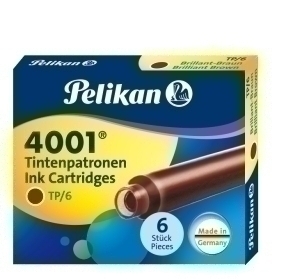 TINTA ESTILOG.PELIKAN 6 CART.TP/6 MARRON