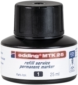 TINTA ROTUL.EDDING PERM.25 ml MTK25 NEGR