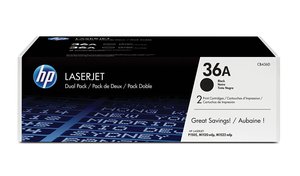 TONER HP Nº36A CB436AD NEGRO PACK 2 UD.
